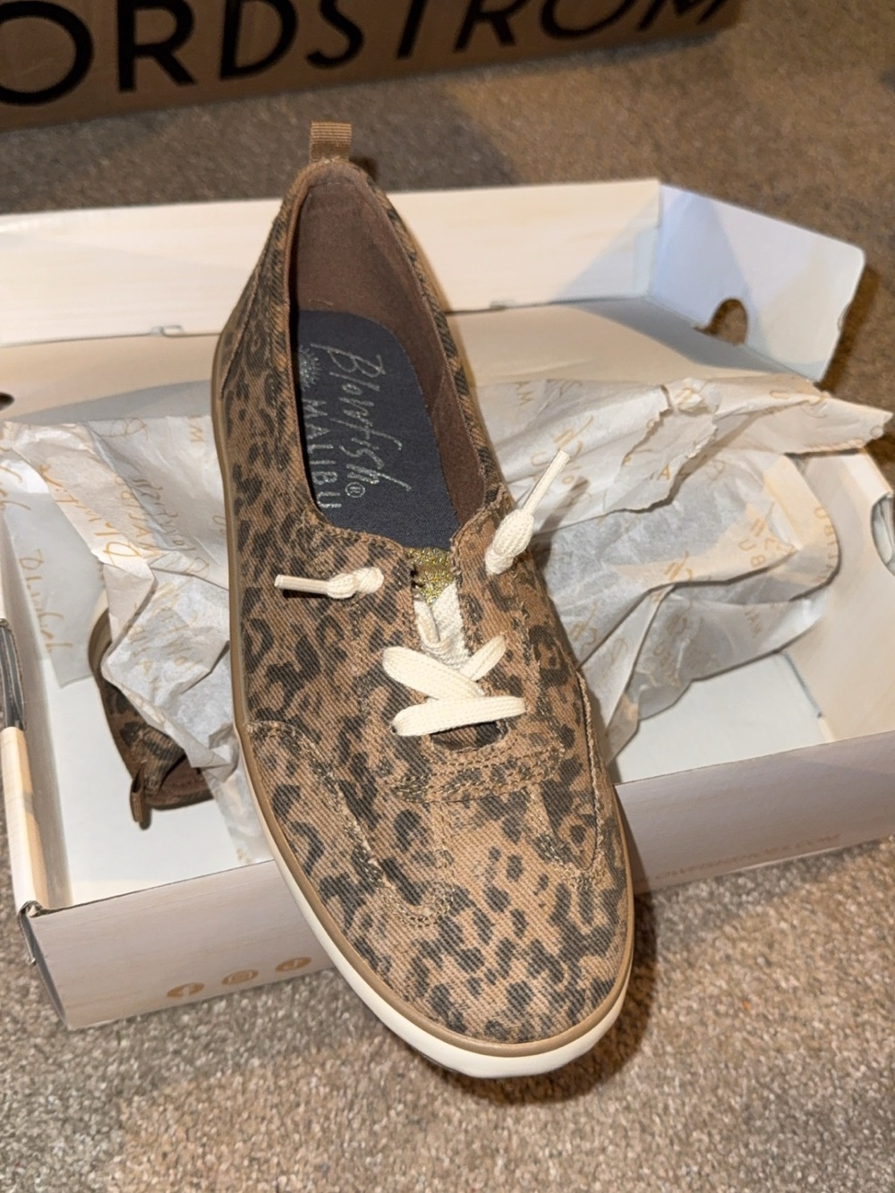 Malibu Women's Leopard-Print Slip-On Sneaker in Brown and Black